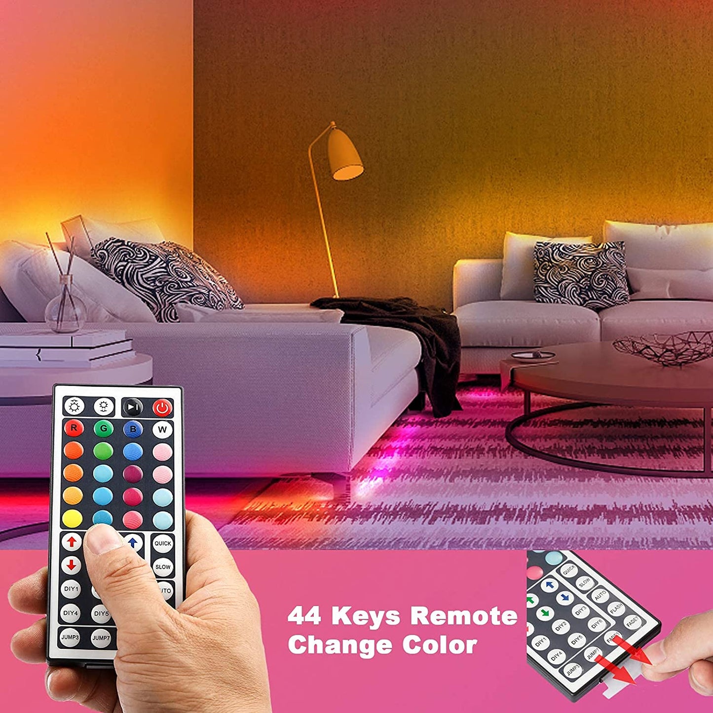 Led Lights for Bedroom, 32.8Ft Led Strip Lights RGB Color Changing Strip Light with Remote Control, Led Light for Room Decor, Home Decor